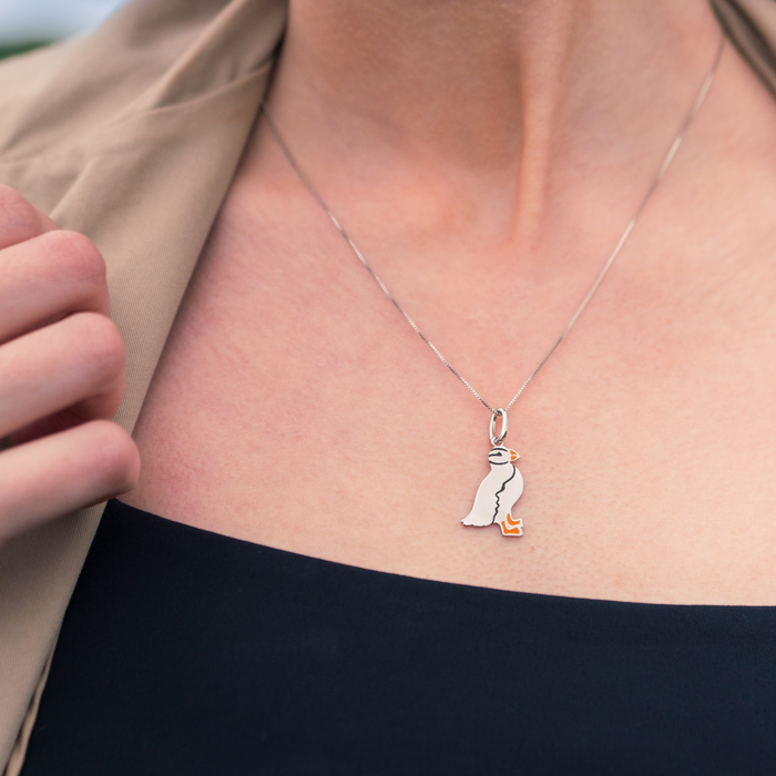 Casablanca Silver Puffin Necklace