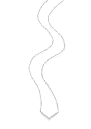 Monte Luna Sterling Silver V Shape Diamond Necklace