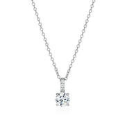 Elle Sterling Silver Duchess Clear CZ Necklace