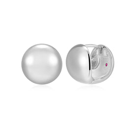 Elle Genesis Sterling Silver Ball Huggie Earring
