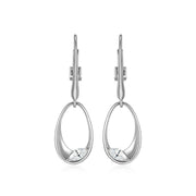 Elle Sterling Silver Wink Marquise CZ Drop Earrings