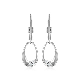Elle Sterling Silver Wink Marquise CZ Drop Earrings