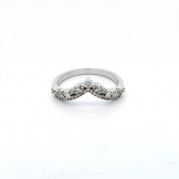 0.37CT TDW Natural Mined Diamond Wish Ring in 10KT White Gold