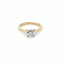 1.00CT I1 J Natural Round Solitaire Diamond Engagement Ring in 14KT Yellow Gold