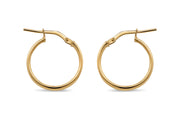 Casablanca Yellow Gold Plated Small Classic Plain Hoop Earrings