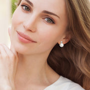 Casablanca Sterling Silver Pearl Drop Studs