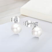 Casablanca Sterling Silver Pearl Drop Studs