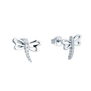 Casablanca Sterling Silver Firefly Stud Earrings