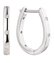 Casablanca Sterling Silver & CZ Hoop Earrings