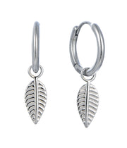 Casablanca Sterling Silver Leaf Drop Earring