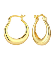 Casablanca Yellow Gold Plated Hoop Earrings