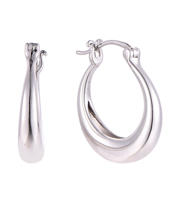 Casablanca Sterling Silver Hoop Earrings