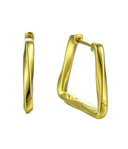 Casablanca Yellow Gold Plated Square Hoop Earrings