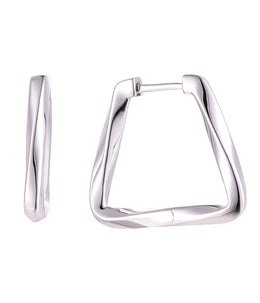 Casablanca Sterling Silver Square Hoop Earrings
