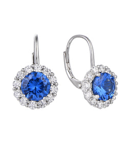Casablanca Sterling Silver Sapphire Drop Earrings
