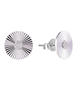 Casablanca Sterling Silver Disc Stud Earrings