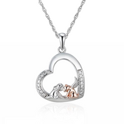 Casablanca Sterling Silver Dog Angel Necklace