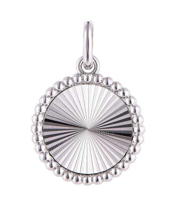 Casablanca Sterling Silver Diamond Cut Disc Necklace