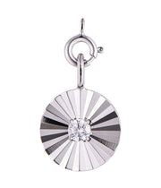 Casablanca Sterling Silver CZ Disc Necklace