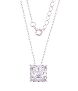 Casablanca Sterling Silver CZ Fancy Necklace