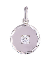 Casablanca Sterling Silver & CZ Disc Necklace
