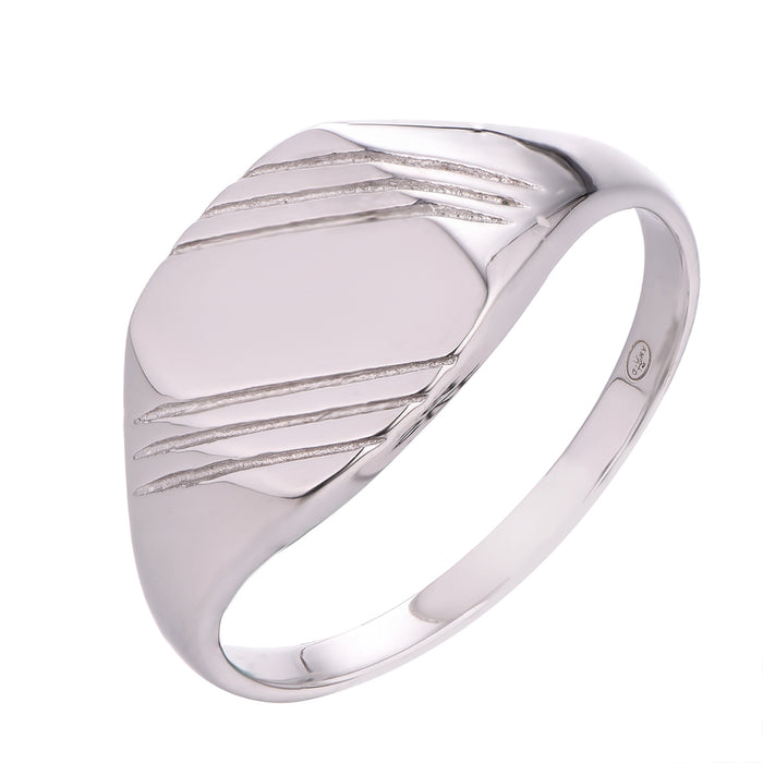 Casablanca Sterling Silver Men's Signet Ring