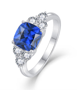Casablanca Sterling Silver & Sapphire CZ Ring