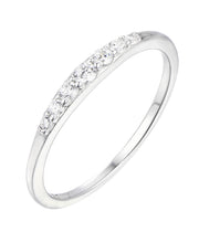 Casablanca Pave CZ Sterling Silver Band Ring