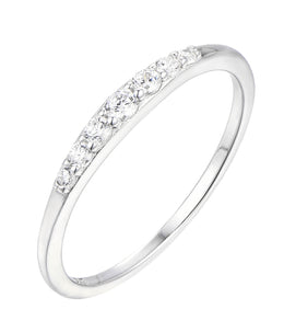 Casablanca Pave CZ Sterling Silver Band Ring