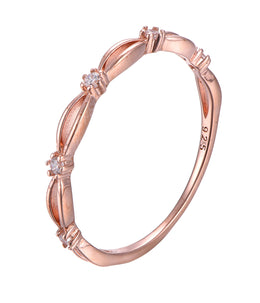 Casablanca Rose Gold Plated & CZ Ring