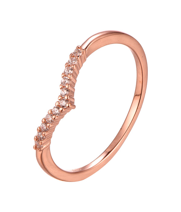 Casablanca Rose Gold Plated & CZ Wish Ring