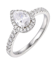 Casablanca Pear-Shaped CZ Sterling Silver Ring
