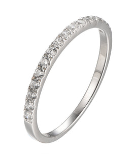 Casablanca Sterling Silver & CZ Channel Ring