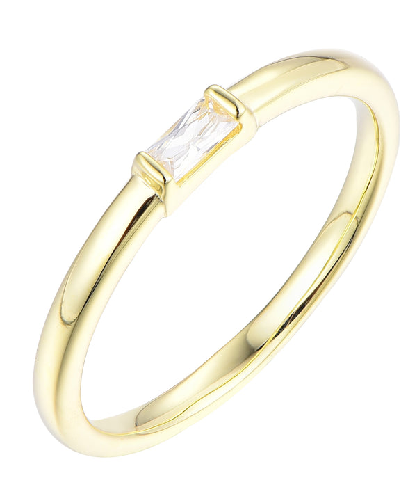 Casablanca Yellow Gold Plated & CZ Ring
