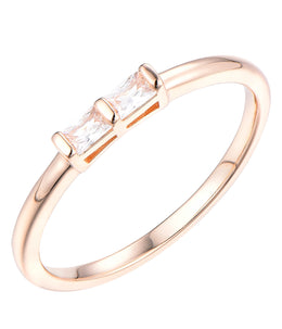 Casablanca Rose Gold Plated & CZ Ring