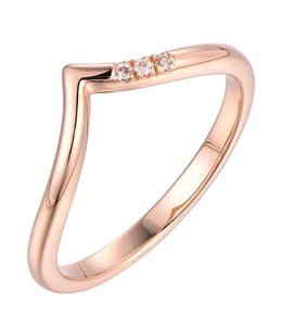 Casablanca Rose Gold Plated & CZ Wish Ring