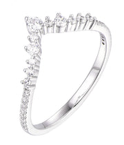 Casablanca Sterling Silver CZ V Ring