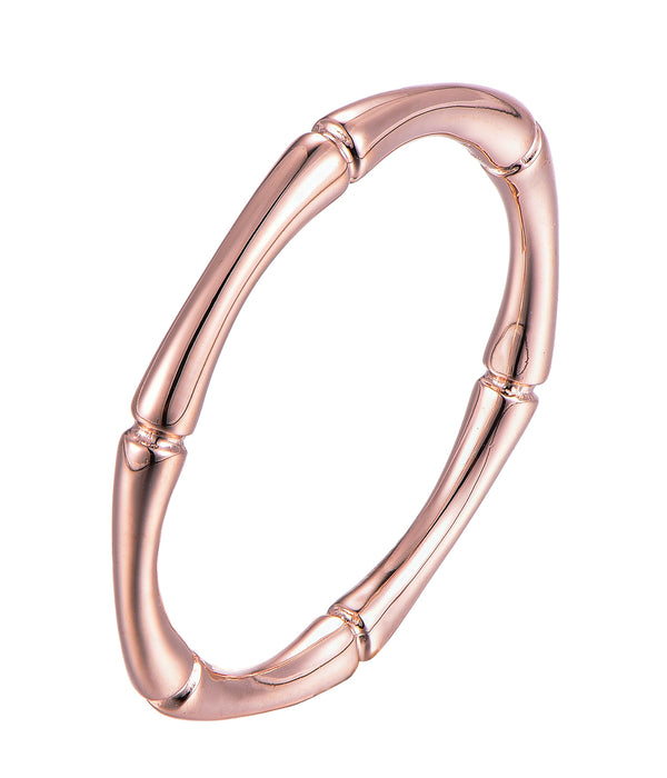 Casablanca Rose Gold Plated Bamboo Ring