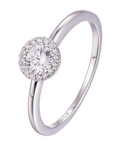 Casablanca Sterling Silver Round Halo CZ Ring