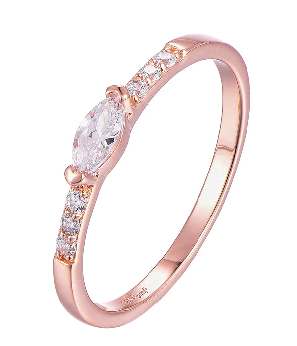 Casablanca Rose Gold Plated & CZ Ring