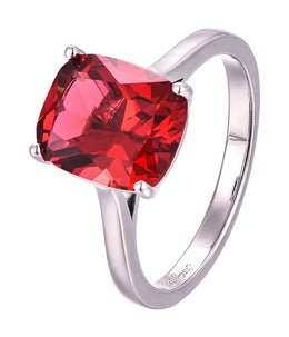 Casablanca Sterling Silver Rubellite CZ Ring