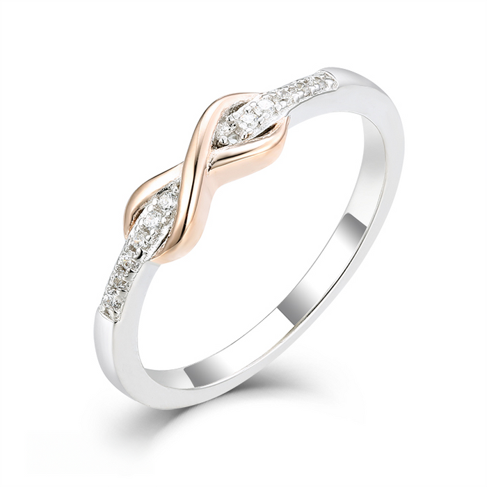 Casablanca Silver CZ Infinity Ring