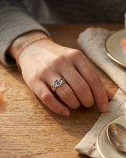 Wave Family Ring (2 Birthstones, Available in Sterling Silver, White Gold or Yellow Gold)