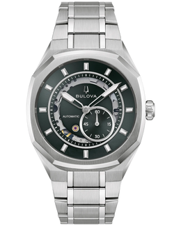 Bulova Men's Surveyor Marc Anthony Automatic 40.5mm Stainless Steel Green Dial Watch
