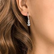 Swarovski Attract Trilogy Earrings: White
