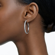 Swarovski Stone Hoop Earrings: Large