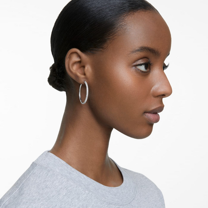 Swarovski Stone Hoop Earrings: Large