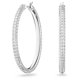 Swarovski Stone Hoop Earrings: Large
