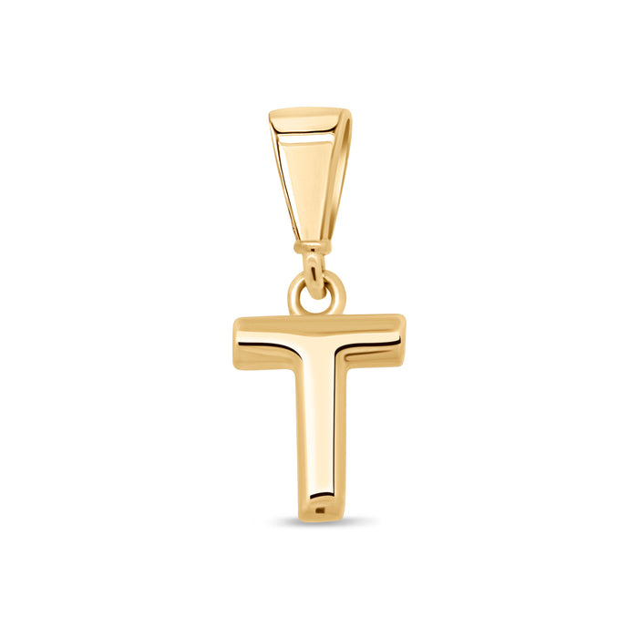 10KT Yellow Gold Initial Letter Pendant