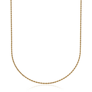 Steelx Stainless Steel Yellow Gold Tone Rope Chain 17+2